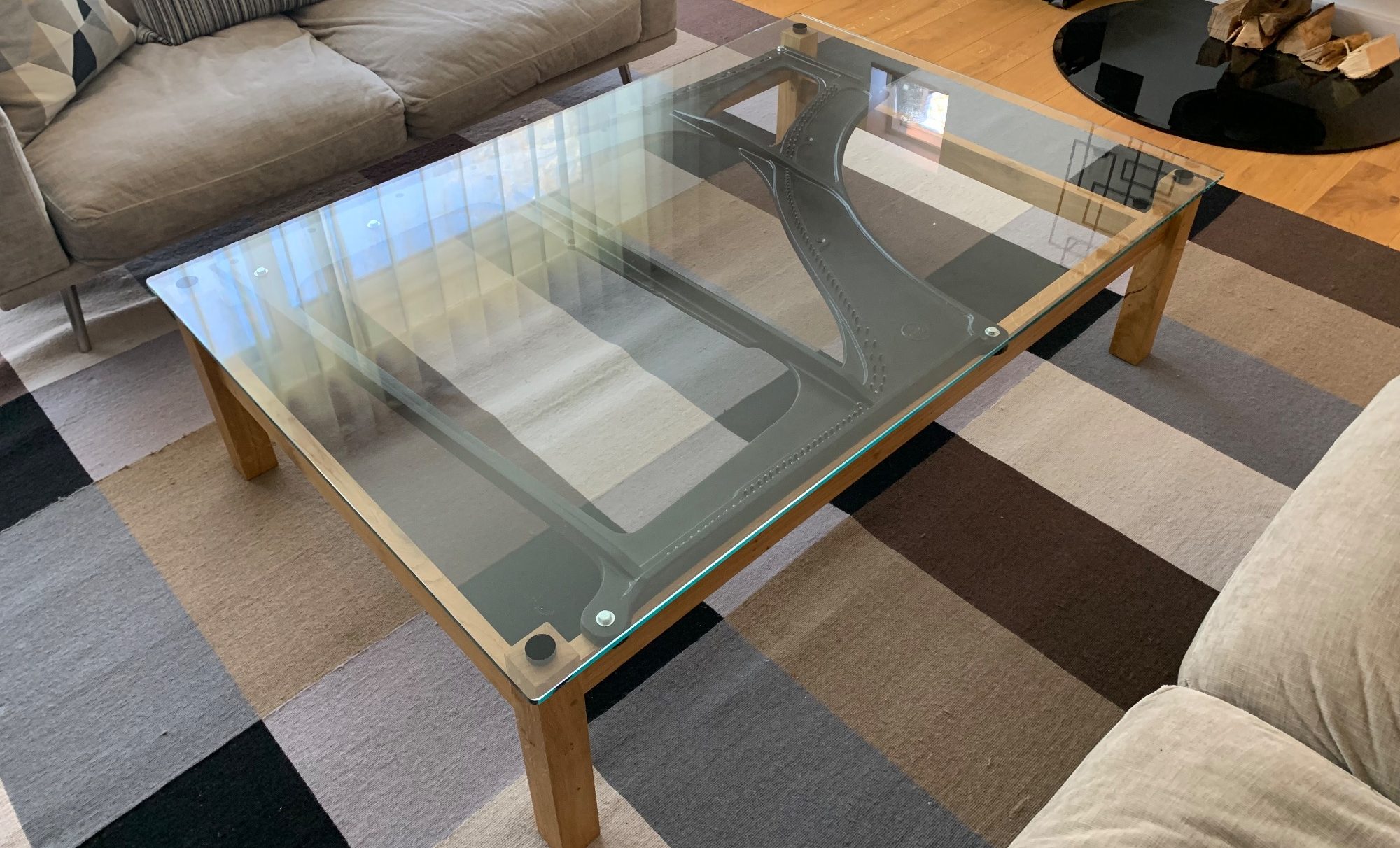 Coffee Table built on a piano frame